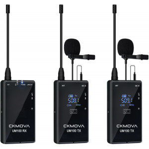 CKMOVA UM100 Kit2 Ultracompact 3,5 mm UHF wireless mic